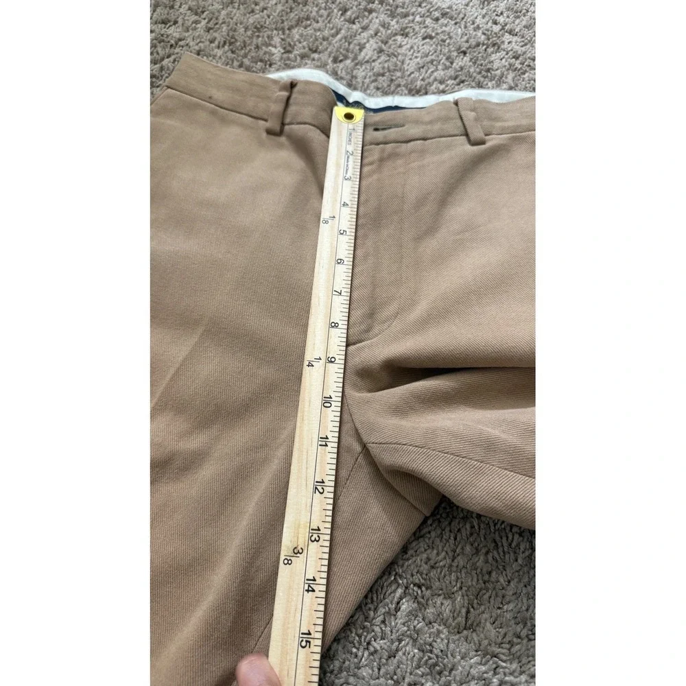 Brooks Brothers Hudson Mens 33x32 Tan Khaki Cotton Straight Leg Pants zz28